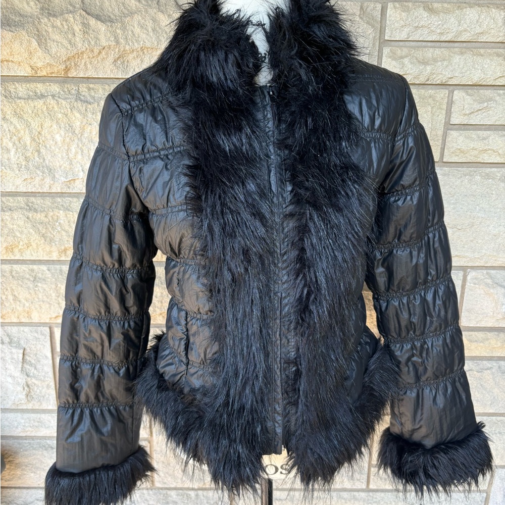 Puffer coat fur lined Y2K Bratz